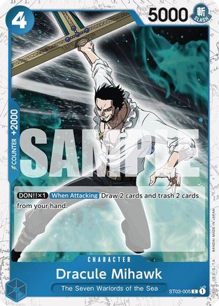 Dracule Mihawk (ST03-005) (Jolly Roger Foil) (ST03-005) - Foil Common - Premium Booster -The Best-