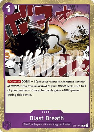 Blast Breath (Jolly Roger Foil) (ST04-016) - Foil Common - Premium Booster -The Best-