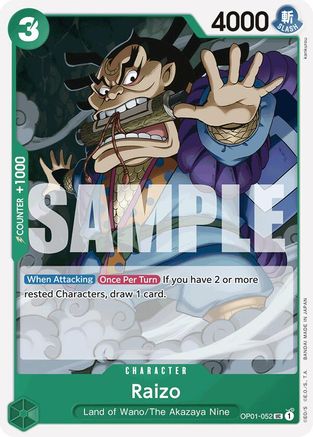 Raizo (Reprint) (OP01-052) - Normal Uncommon - Premium Booster -The Best-