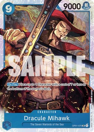 Dracule Mihawk (OP01-070) (Reprint) (OP01-070) - Foil Super Rare - Premium Booster -The Best-