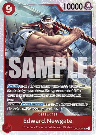 Edward.Newgate (Reprint) (OP02-004) - Foil Super Rare - Premium Booster -The Best-