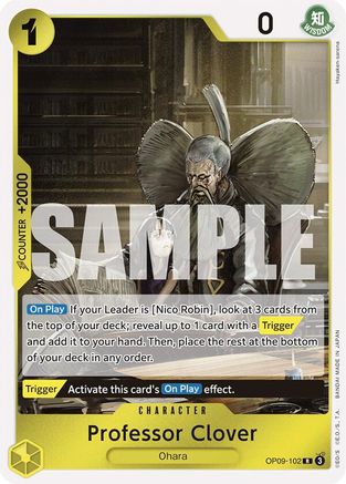 Professor Clover (OP09-102) - Foil Rare - Emperors in the New World