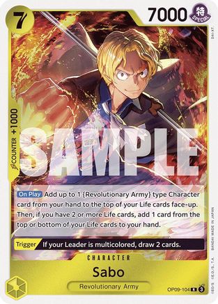 Sabo (104) (OP09-104) - Foil Rare - Emperors in the New World