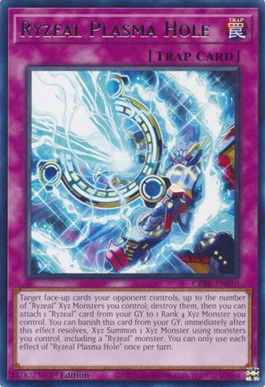 Ryzeal Plasma Hole (CRBR-EN010) - Rare - 1st Edition - Crossover Breakers