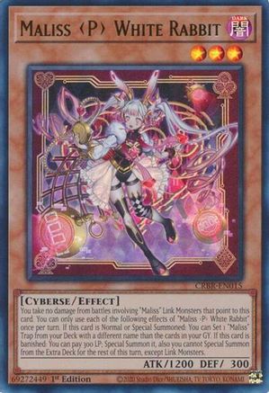Maliss P White Rabbit (CRBR-EN015) - Ultra Rare - 1st Edition - Crossover Breakers