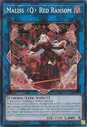 Maliss Q Red Ransom (CRBR-EN018) - Super Rare - 1st Edition - Crossover Breakers