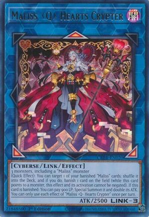 Maliss Q Hearts Crypter (CRBR-EN020) - Ultra Rare - 1st Edition - Crossover Breakers