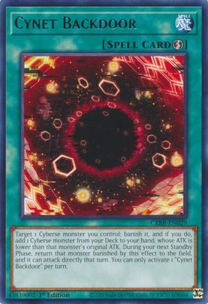 Cynet Backdoor (CRBR-EN029) - Rare - 1st Edition - Crossover Breakers