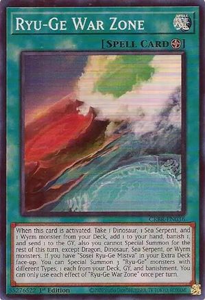Ryu-Ge War Zone (CRBR-EN036) - Super Rare - 1st Edition - Crossover Breakers