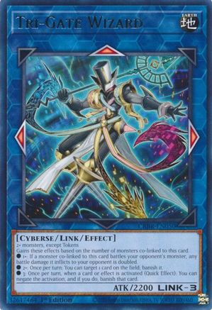 Tri-Gate Wizard (CRBR-EN050) - Rare - 1st Edition - Crossover Breakers