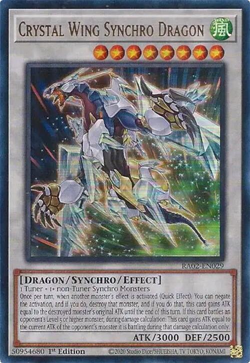 Crystal Wing Synchro Dragon UR RA02-EN029 (25th Anniversary Rarity Collection II)  - 1st Edition