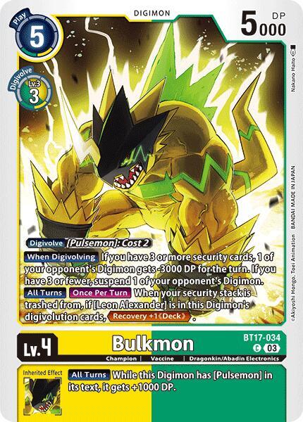 Bulkmon BT17-034 C (Secret Crisis) 