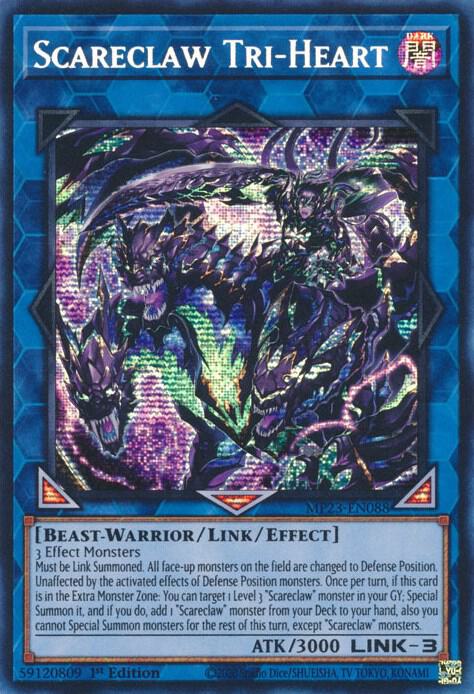 Scareclaw Tri Heart MP23-EN088 (25th Anniversary Tin: Dueling Heroes Mega Pack)  - 1st Edition