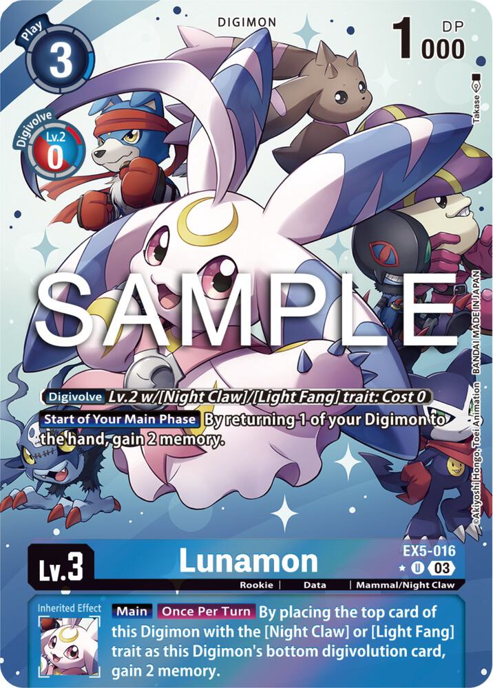 Lunamon Alternate Art EX5-016 U (Animal Colosseum)  - Foil