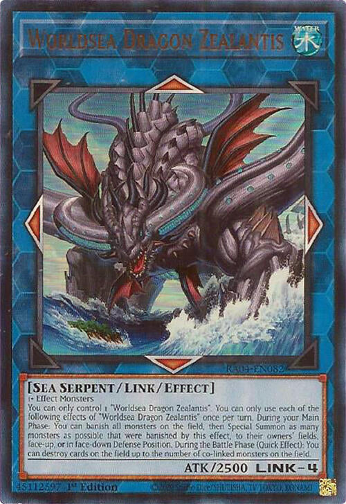 Worldsea Dragon Zealantis UR RA04-EN082 (Quarter Century Stampede)  - 1st Edition