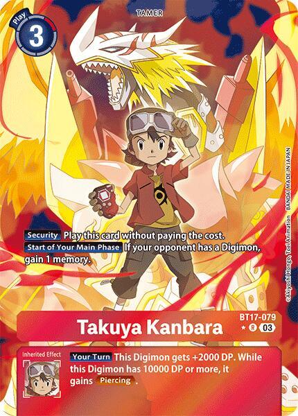 Takuya Kanbara Alternate Art BT17-079 R (Secret Crisis)  - Foil