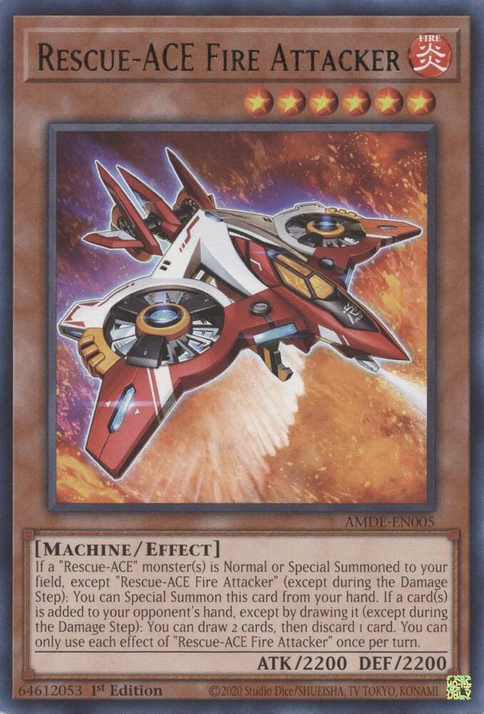 Rescue-ACE Fire Attacker AMDE-EN005 (Amazing Defenders)  - 1st Edition