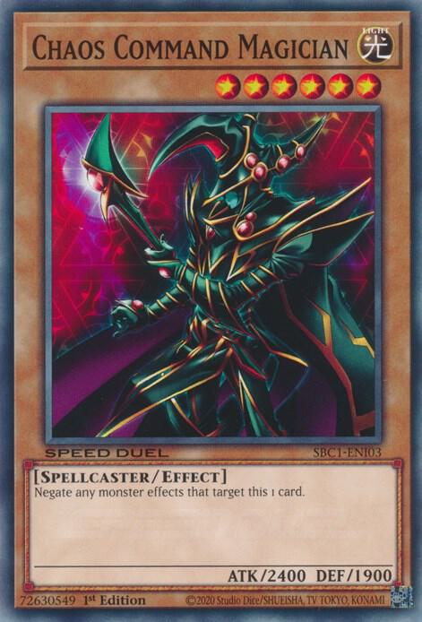 Chaos Command Magician SBC1-ENI03 (Speed Duel: Streets of Battle City)  - 1st Edition