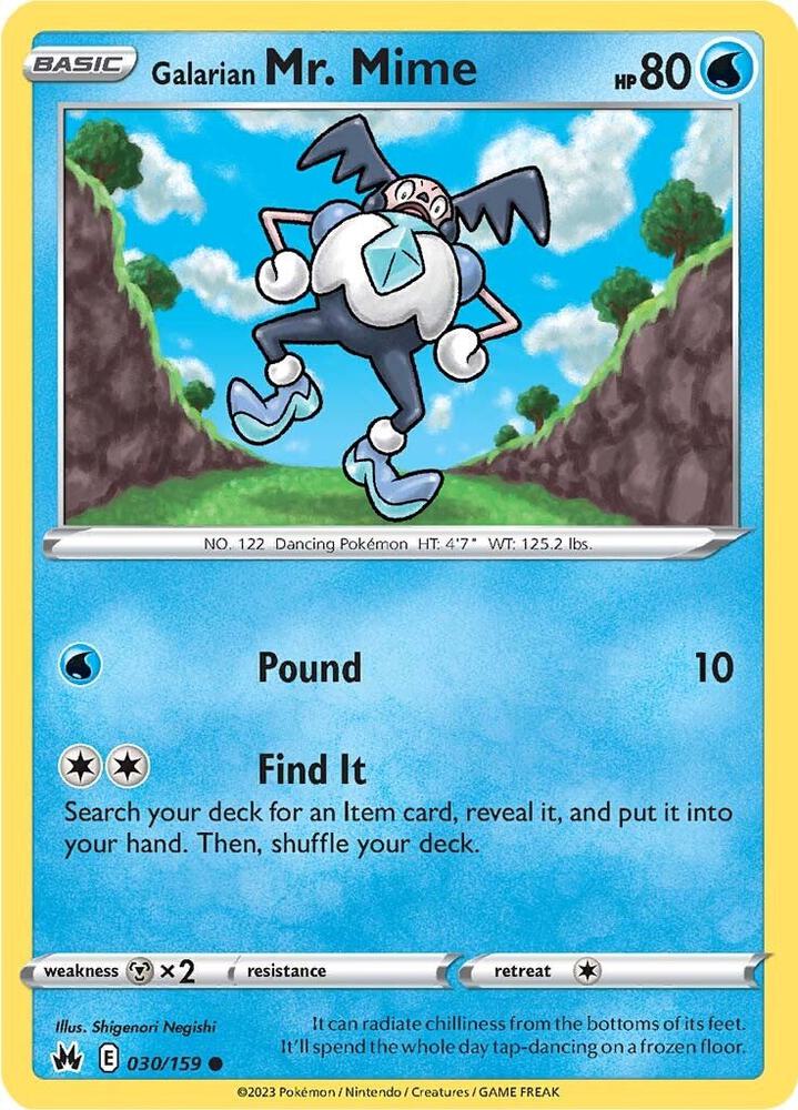 Galarian Mr. Mime 030/159 (Crown Zenith) 