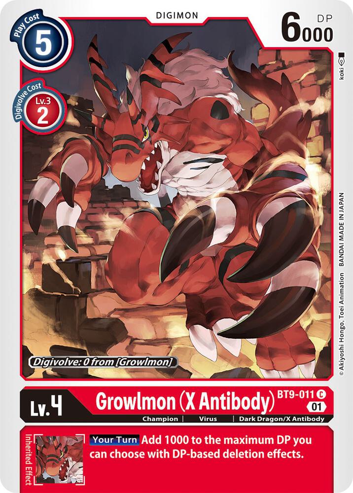 Growlmon X Antibody BT9-011 C (X Record) 