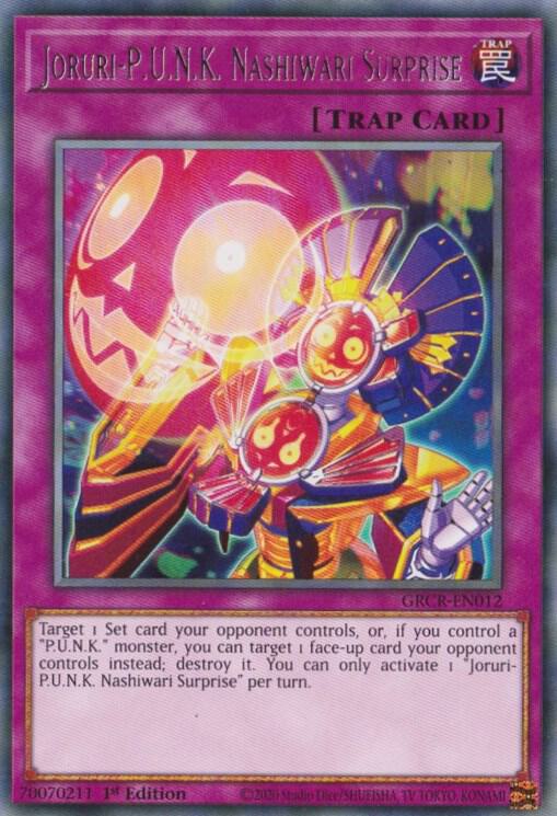 Joruri-P.U.N.K. Nashiwari Surprise GRCR-EN012 (The Grand Creators)  - 1st Edition