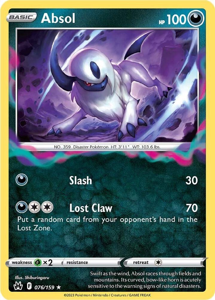 Absol 076/159 (Crown Zenith)  - Holofoil