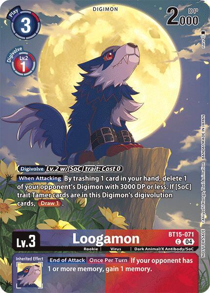 Loogamon Legend Pack 2024 BT15-071 C (Exceed Apocalypse)  - Foil