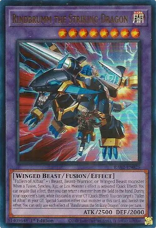 Rindbrumm the Striking Dragon UR RA02-EN025 (25th Anniversary Rarity Collection II)  - 1st Edition