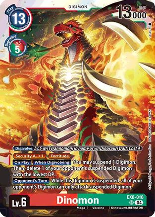 Dinomon (EX8-016) Foil Super Rare - Chain of Liberation