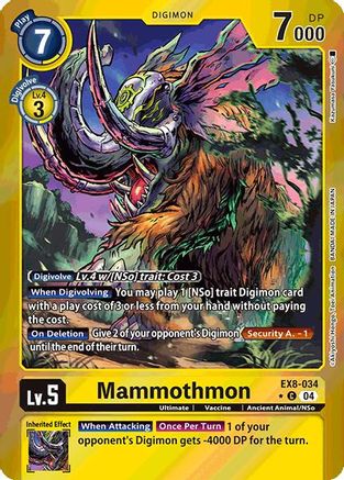 Mammothmon (Limited Foil) (EX8-034) Foil Common - Chain of Liberation