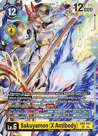 Sakuyamon (X Antibody) (EX8-037) Foil Super Rare - Chain of Liberation
