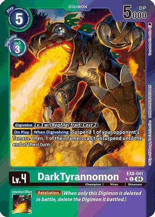 DarkTyrannomon (Limited Foil) (EX8-041) Foil Common - Chain of Liberation