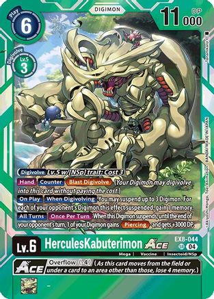 HerculesKabuterimon ACE (EX8-044) Foil Super Rare - Chain of Liberation
