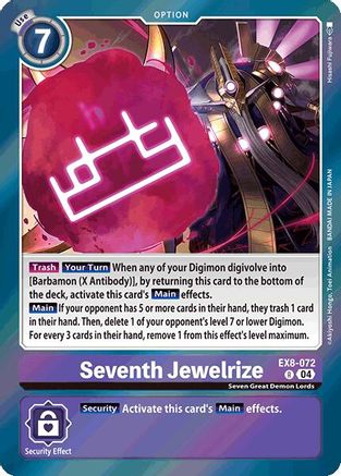 Seventh Jewelrize (EX8-072) Foil Rare - Chain of Liberation