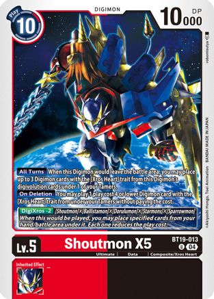 Shoutmon X5 (BT19-013)  Uncommon - Release Special Booster 2.5