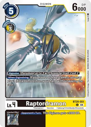 Raptordramon (BT20-051)  Common - Release Special Booster 2.5