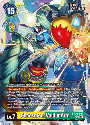 Chaosmon: Valdur Arm (BT20-037) Foil Super Rare - Release Special Booster 2.5