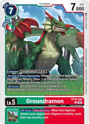 Groundramon (BT20-042)  Uncommon - Release Special Booster 2.5