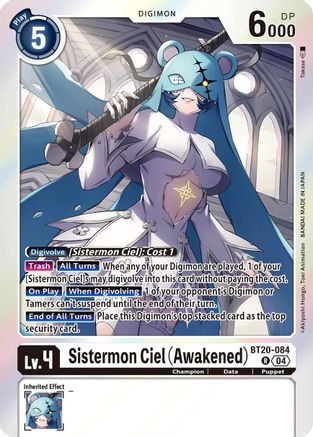 Sistermon Ciel (Awakened) (BT20-084) Foil Rare - Release Special Booster 2.5