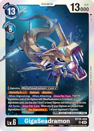 GigaSeadramon (BT20-028) Foil Super Rare - Release Special Booster 2.5