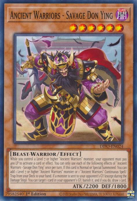 Ancient Warriors - Savage Don Ying DIFO-EN024 (Dimension Force)  - 1st Edition
