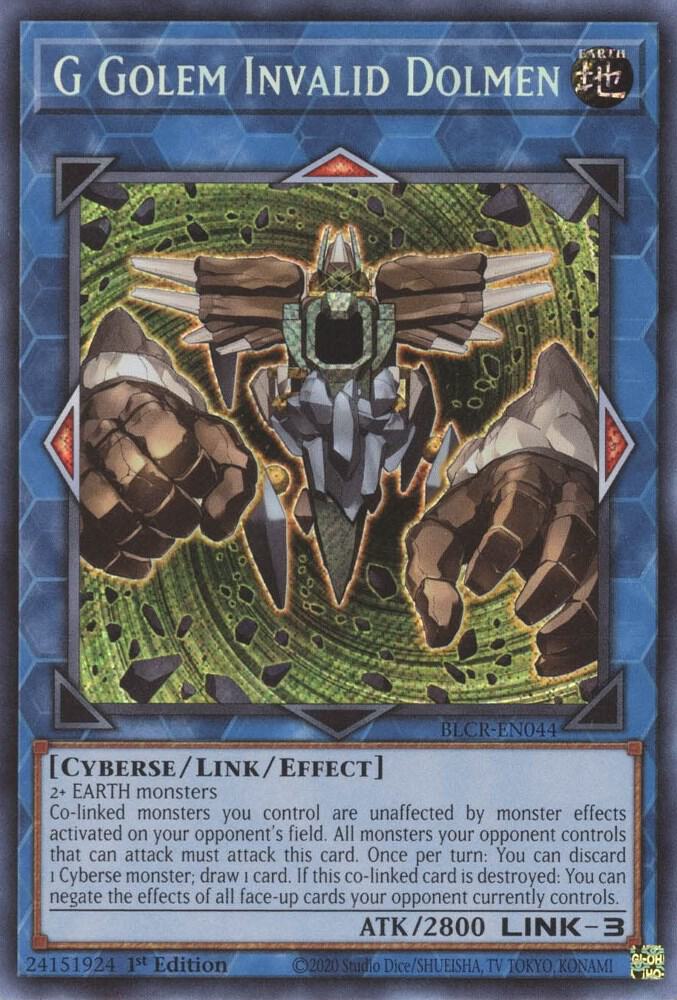 G Golem Invalid Dolmen BLCR-EN044 (Battles of Legend: Crystal Revenge)  - 1st Edition