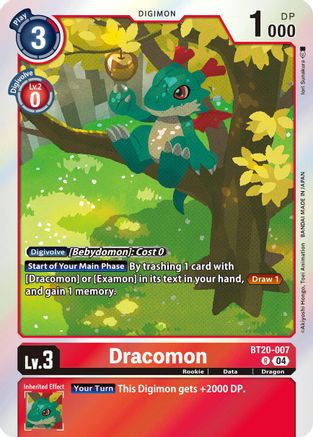 Dracomon (BT20-007) Foil Rare - Release Special Booster 2.5