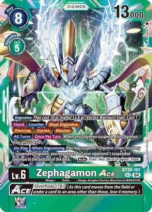 Zephagamon ACE (BT20-101) Foil Secret Rare - Release Special Booster 2.5