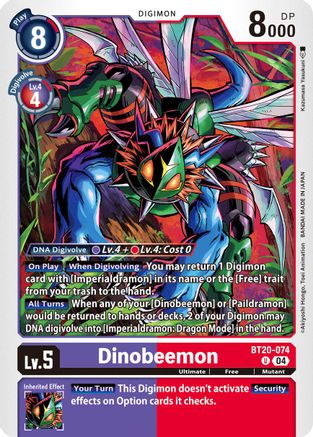 Dinobeemon (BT20-074)  Uncommon - Release Special Booster 2.5