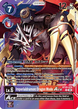 Imperialdramon: Dragon Mode ACE (BT20-076) Foil Rare - Release Special Booster 2.5