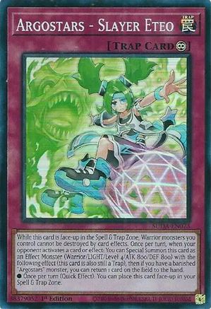 Argostars - Slayer Eteo (SUDA-EN073) - Super Rare - 1st Edition - Supreme Darkness