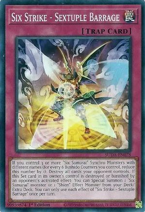Six Strike - Sextuple Barrage (SUDA-EN078) - Common - 1st Edition - Supreme Darkness