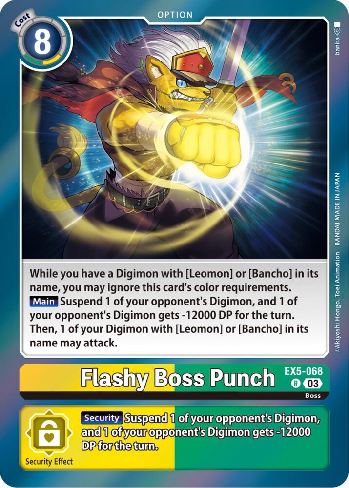 Flashy Boss Punch EX5-068 R (Animal Colosseum)  - Foil
