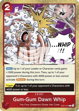 Gum-Gum Dawn Whip (ST21-016) - Foil Common - Starter Deck EX: Gear 5